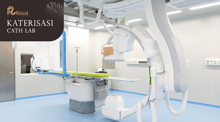 kateterisasi jantung <p>Rumah Sakit Royal Surabaya memiliki fasilitas Cath Lab bagi para pasien yang membutuhkan diagnosa terhadap pembuluh darah di berbagai organ tubuh seperti jantung, otak, dan ginjal. Alat Cath Lab mampu menghasilkan gambaran pembuluh darah yang secara detail sehingga dapat memberikan hasil diagnosa yang lebih akurat dan tepat. Dengan hasil gambar tersebut, dokter dapat mengambil langkah - langkah yang tepat terhadap diagnosa dari pasien. Cath Lab yang kami miliki mampu memberikan evaluasi dan melakukan tindakan, seperti :</p>
<ul>
<li>Katerisasi jantung</li>
<li>Pemasangan ring / stent jantung</li>
<li>Pemasangan alat pacu jantung sementara (TPM)</li>
<li>Pemasangan alat pacu jantung permanen (PPM)</li>
<li>Penyadapan jantung untuk melihat penyakit jantung bawaan</li>
<li>Mengeluarkan cairan di rongga jantung (Perikardiosintesis)</li>
<li>Melihat penyumbatan atau penyempitan di pembuluh darah arteri (Arteriografi)</li>
<li>Aortografi</li>
<li>dll.</li>
</ul>