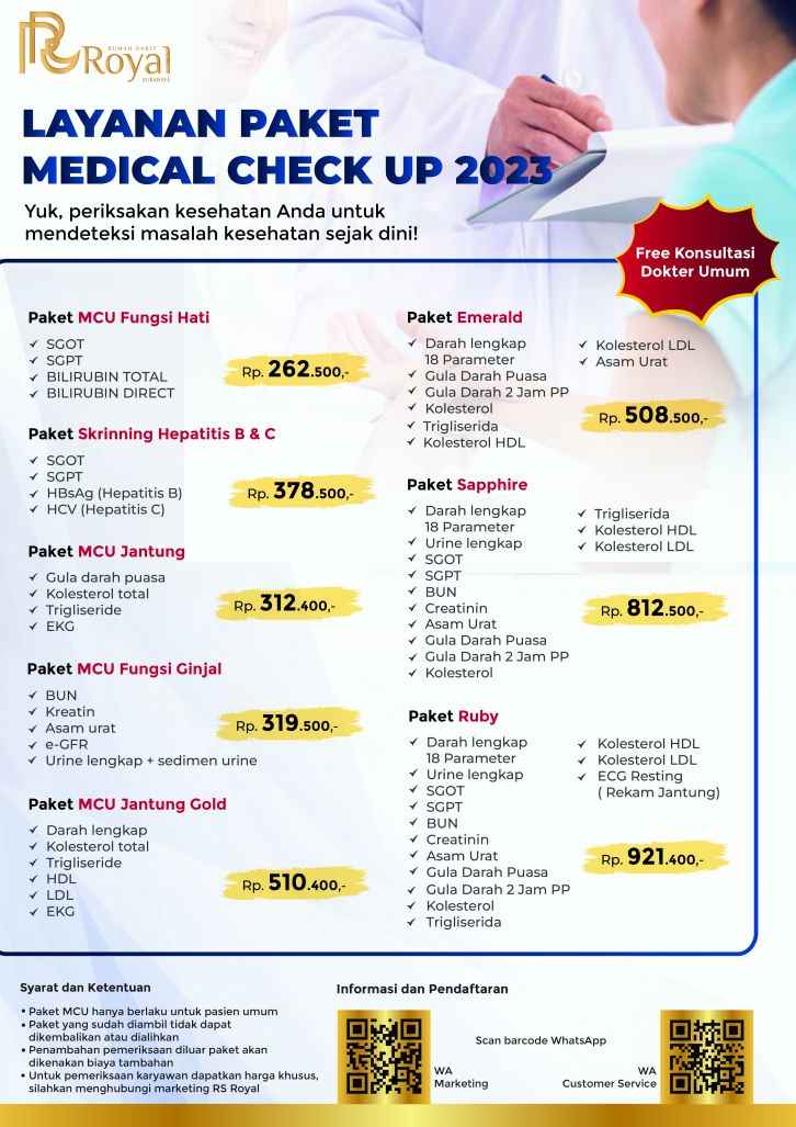 Promosi Paket Royal Medical Check Up